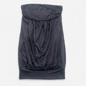 Y2K Going Out Tube Top in Gun Metal Color